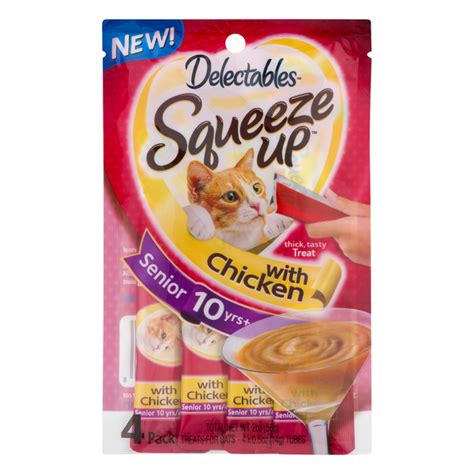 Save On Delectables Squeeze Up Treats With Chicken For Cats 4 Ct