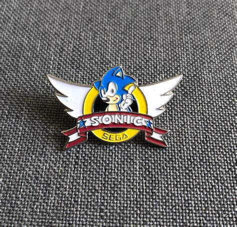 Vintage Sega Enamel Pin Sonic The Hedgehog Lapel Badge Etsy Pins Badge Vintage Enamel Pins