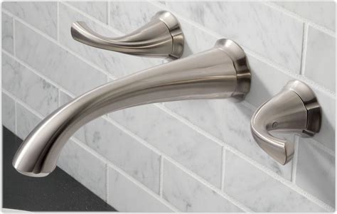 Sourcing guide for wall bathtub faucet: Delta 3592LF-SSWL Addison Two Handle Wall-Mount Lavatory ...