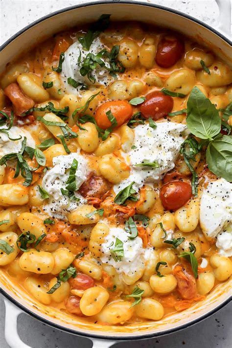 Minute Creamy Tomato Gnocchi With Burrata Dishing Out Health Best