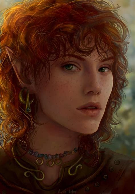 Watcher Kai Cirdani By Annahelme Female Elf Redhead Elves Fantasy