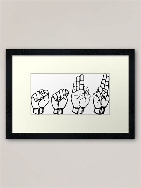 Stfu Sign Language Framed Art Print For Sale By Thehiphopshop Redbubble