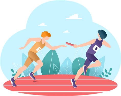 Best Premium Relay Race Illustration Download In Png And Vector Format