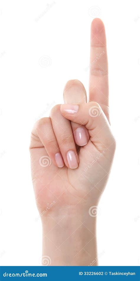 Hand With The Index Finger Stock Photo Image Of Number 33226602