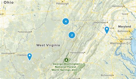 Skiing In West Virginia Map