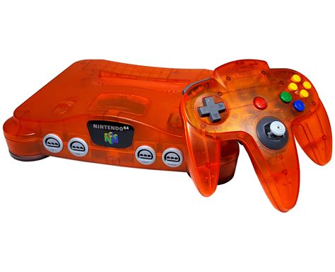 Refurbished Nintendo 64 System Video Game Console Fire Orange With