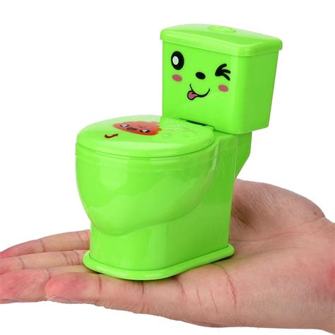 Buy Mini Funny Prank Squirt Spray Water Toilet Closestool Joke Gag Toy Desktop T At