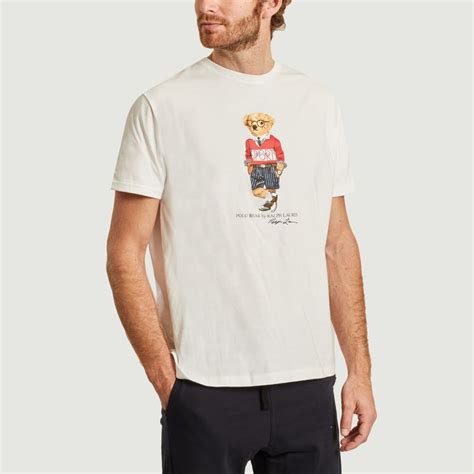 Teddy Bear Printed T Shirt White Polo Ralph Lauren Lexception