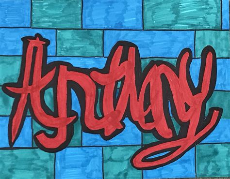Graffiti Name Art Anthony By One Of My Students From Corsicana Middle