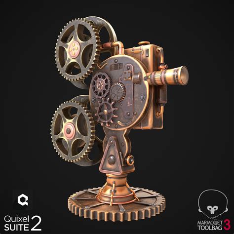 3d Model Steampunk Projector Cgtrader