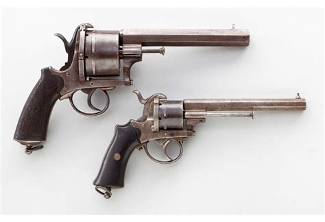 Lot Of 2 Belgian Pinfire Revolvers