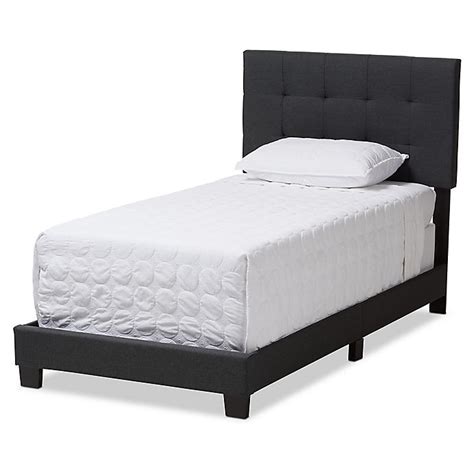 Baxton Studio Brookfield Twin Upholstered Platform Bed Bed Bath And