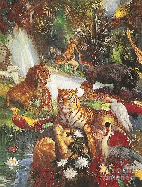 The Garden Of Eden Painting By John Millar Watt Fine Art America