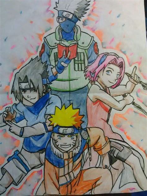 Kakashi Sakura Sasuke Naruto Drawing Anime Music Sports And Games Amino