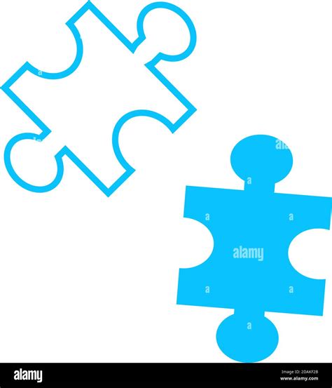 Icône Puzzles Plate Pictogramme Bleu Sur Fond Blanc Symbole D