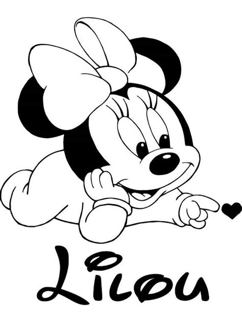 Baby coloring pages consist of various characters in baby forms. Baby Minnie Mouse coloring pages. Free Printable Baby ...