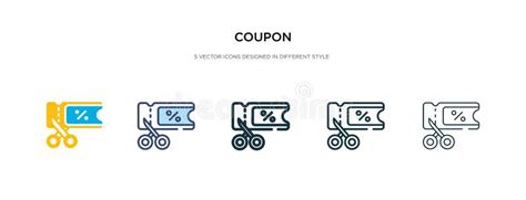 Coupon Icon In Different Style Vector Illustration Two Colored And