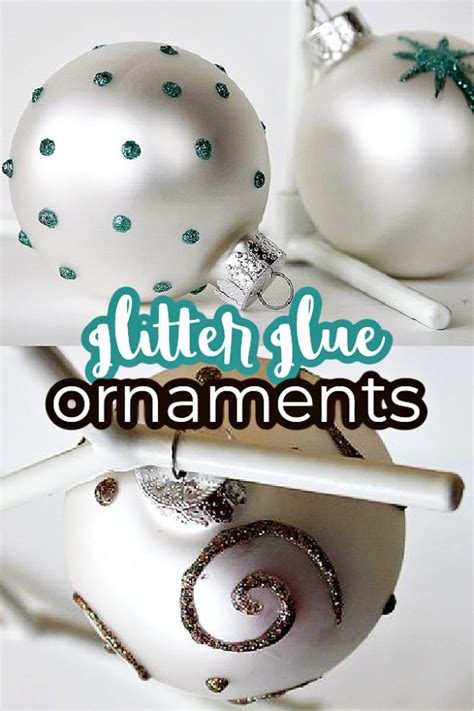 Easy Glitter Glue Ornaments For Christmas Tonya Staab