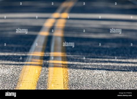 Double Painted Lines On A Road Hi Res Stock Photography And Images Alamy