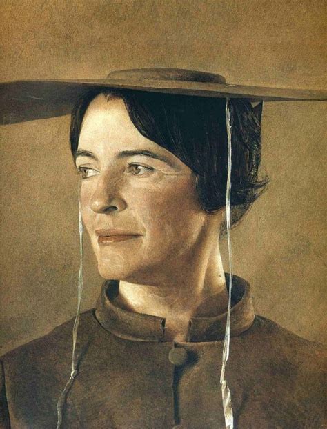 Andrew Wyeth Portrait Betsy Wyeth 1966 Tempera Painting Portrait Of