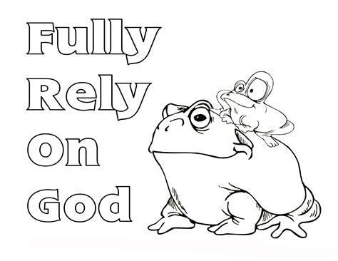 Fully Rely On God Coloring Page Coloring Home