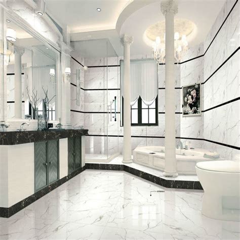 Carrara White Marble Effect 30cm X 60cm Polished Porcelain Wall And Floor