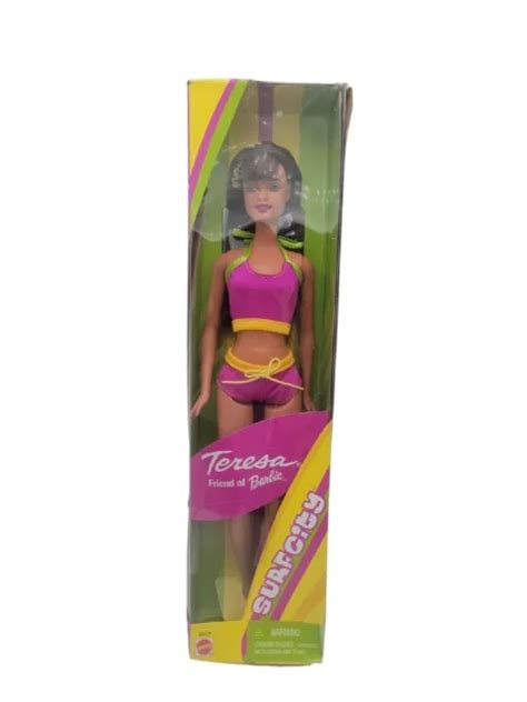 Barbie Surf City Teresa Brunette Barbie Doll Mattel New Damaged