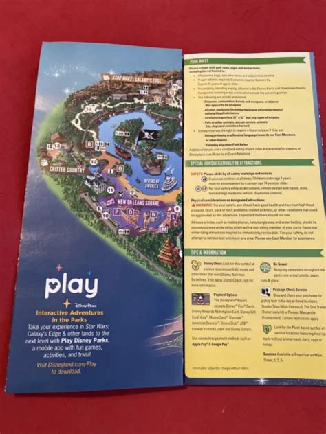 Disneyland 2021 Reopening Park Guide Map W Pandemic Guidance From