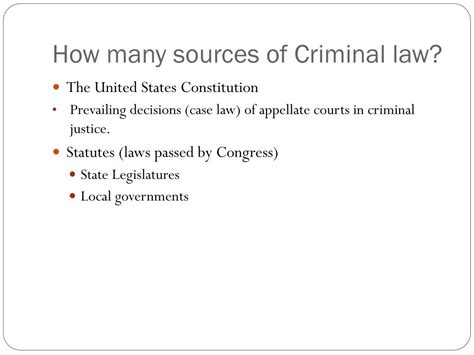Ppt Sources Of Criminal Law Powerpoint Presentation Free Download