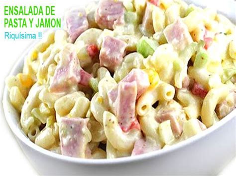 I love my macaroni salad and it's hands down the best macaroni salad!! ENSALADA FRí­A DE PASTA Y JAMóN en 2020 | Ensalada de ...
