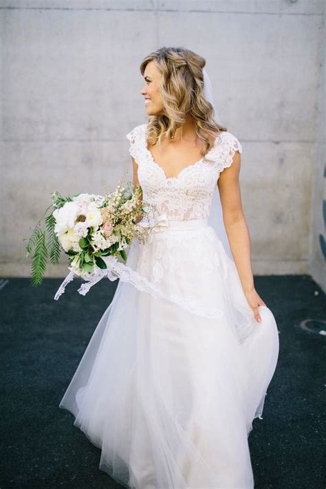 30 beautiful wedding dresses with cap sleeves weddingomania