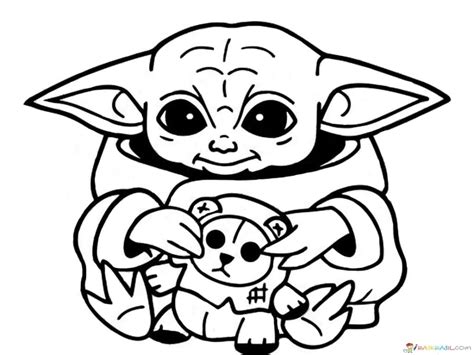 Coloring Page Coloring Page Raskrasil Baby Yoda Pages Coloring Home