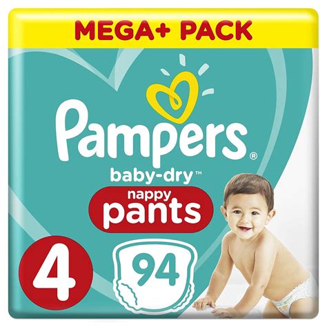 Pampers Baby Dry Pants Size 4 Maxi 9 15kg Mega Plus Pack Amazon Co Uk