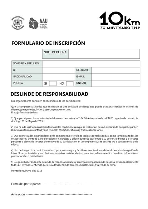 Formato De Responsabilidad