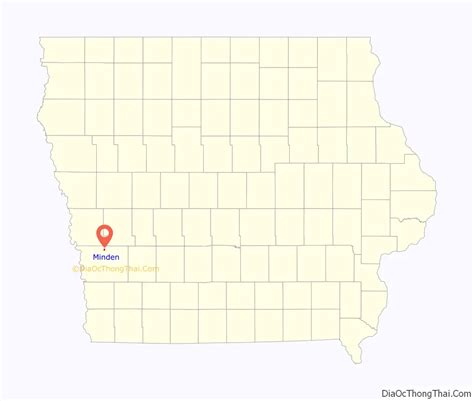 Map Of Minden City Iowa