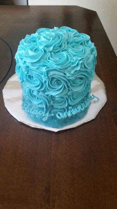 Turquoise Rosette Cake Cake Rosette Cake Desserts