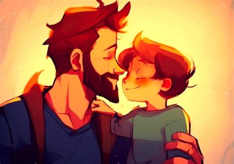Premium Ai Image A Cartoon Image Of Father Son Relationship A Strong