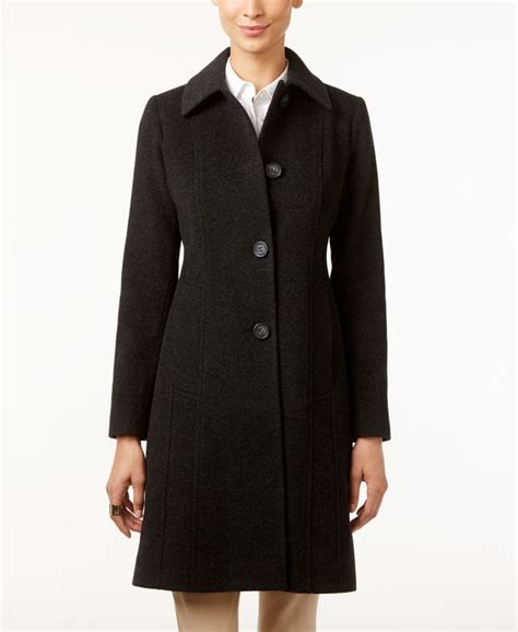 Anne Klein Petite Wool Cashmere Blend Walker Coat Only At Macys