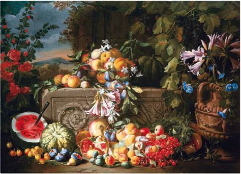 17th Century Watermelons Vs 21st Century Watermelons Painting Still
