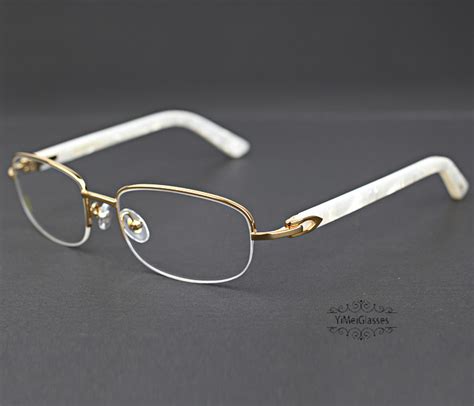 Cartier C Decor Acetate Metal Half Frame Eyeglasses Ct5953185 Yimeiglasses