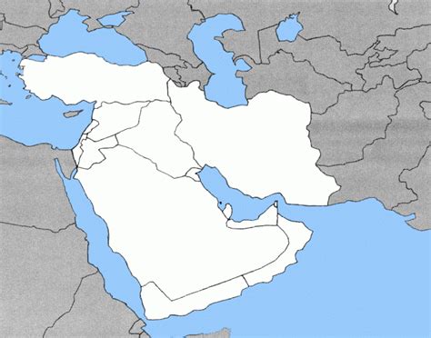 Blank Middle East Map Quiz Janeesstory