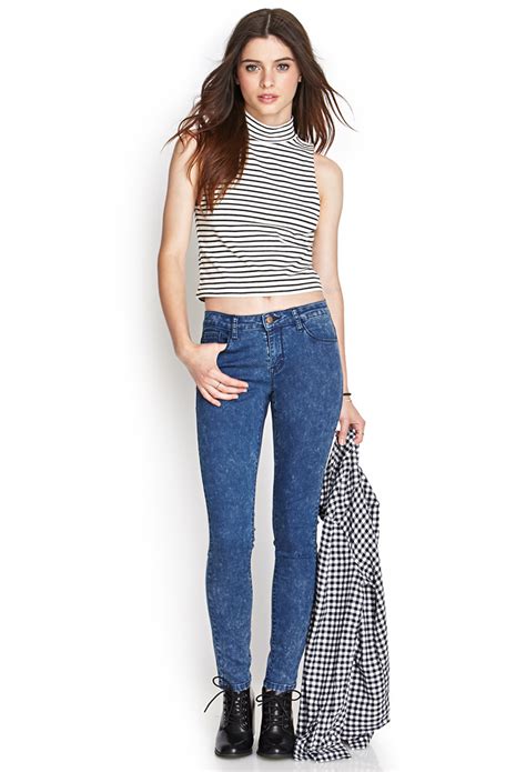 Maybe you would like to learn more about one of these? Forever 21 Acid Wash Skinny Jeans in Blue | Lyst