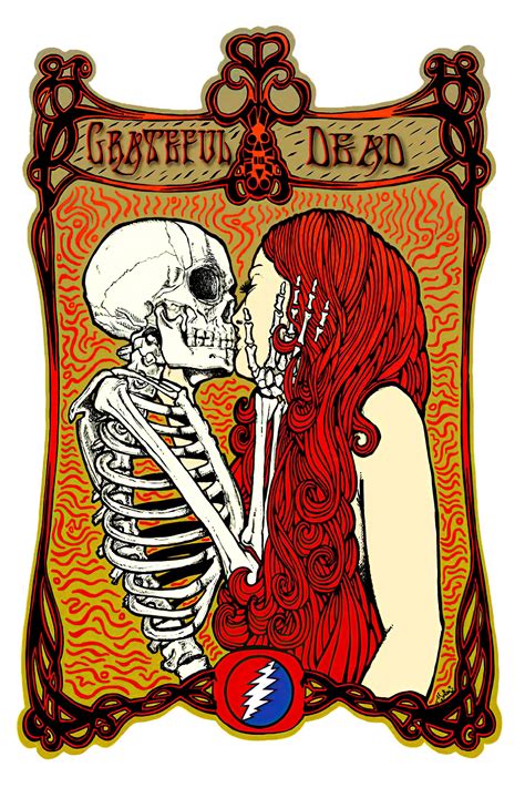 Grateful Dead Deadhead Redhead Art Reproduction Etsy