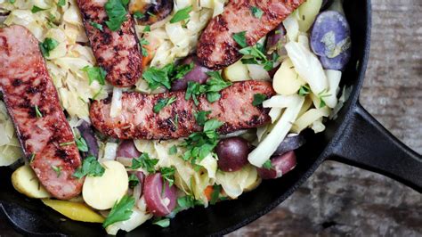 In large saute pan with a lid,saute cabbage, onion& apple in margerine& oil until cabbage is tender about 15 minutes. Homemade Chicken Apple Sausage Recipe | Chicken Sausage Recipe