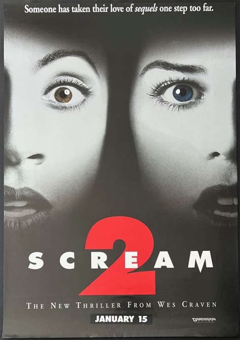 All About Movies Scream 2 Poster Original One Sheet 1997 Slasher Wes