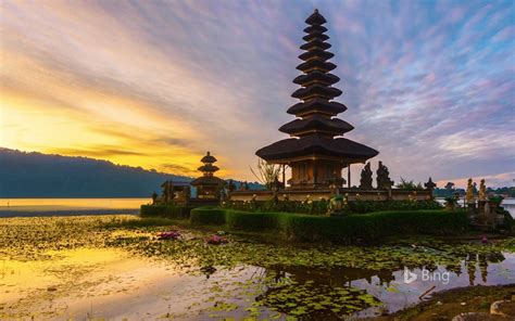 Indonesia Sunrise Temple In Bali 2017 Bing Desktop