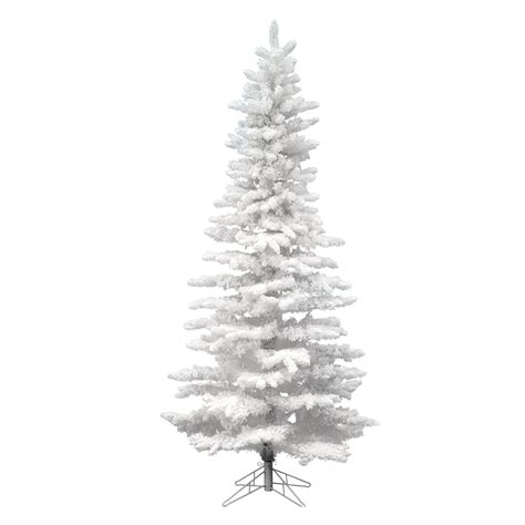 Vickerman Artificial Christmas Tree 10 X 55 Flocked White Slim 1805