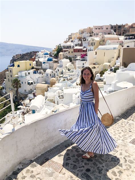 Mamma Mia This J Crew Striped Dress Fit Perfectly In Santorini Greece A Dreamy Look In A D