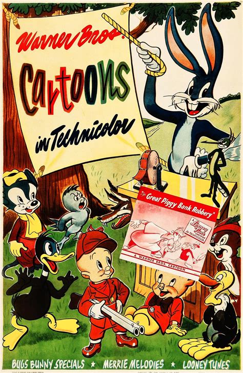 Warner Bros Cartoons Poster Merrie Melodies Looney Tunes Cartoons Warner Bros Cartoons