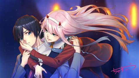 Anime Zero Two And Hiro Wallpapers Wallpaper Cave